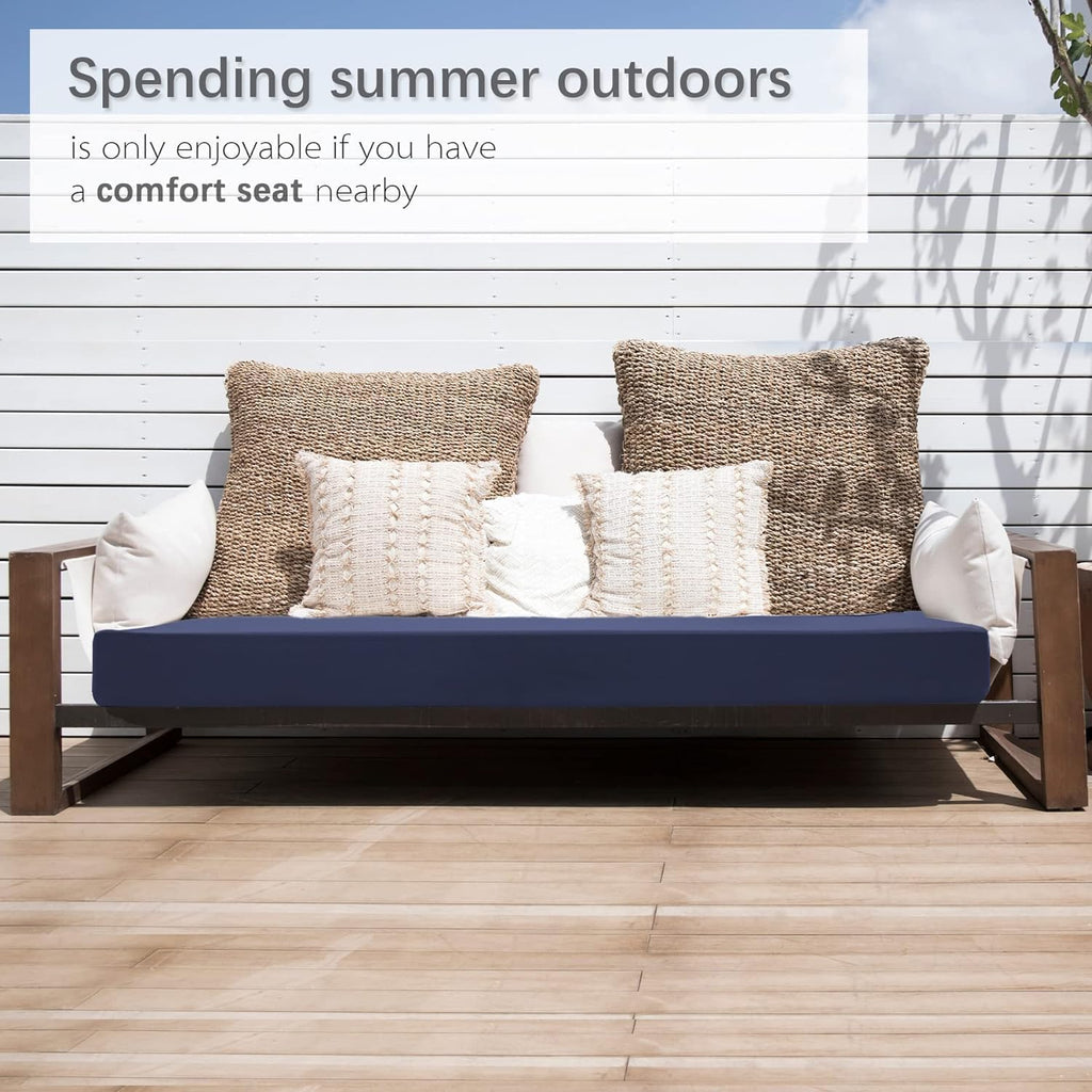 Favoyard Outdoor Bench Cushion, 45 x 18 Inch, Blue