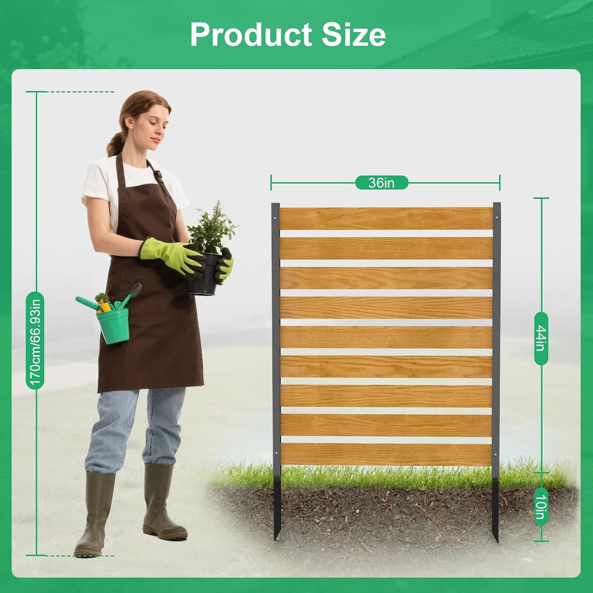 DoCred Air Conditioner Fence, 36" W x 44" H Privacy Screens Fence Panels