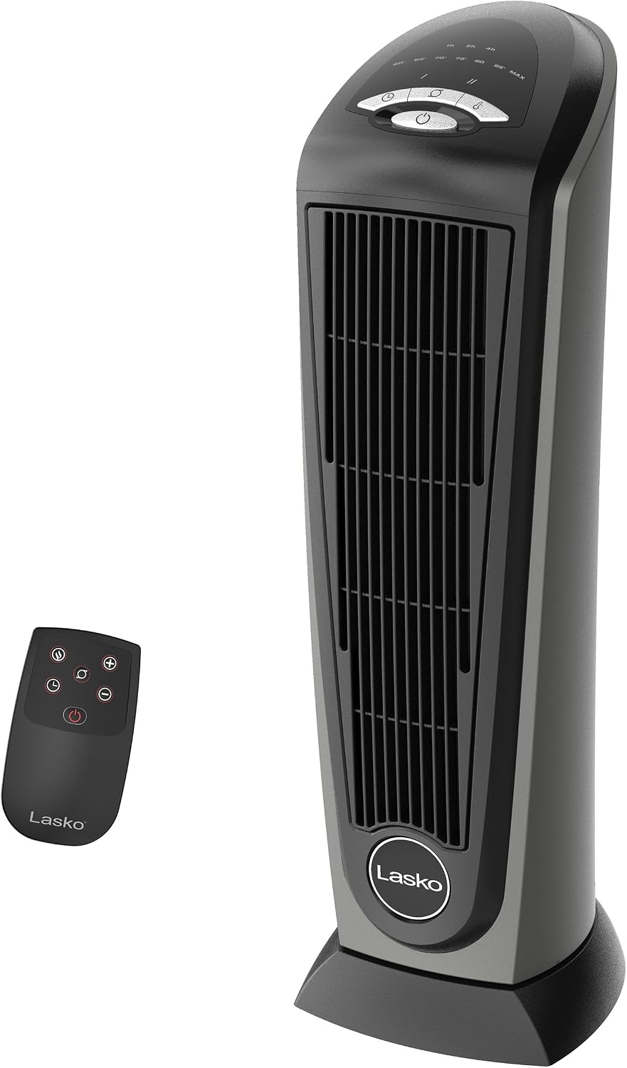 Lasko 1500W Ceramic Tower Space Heater with Remote, Thermostat, Timer & Widespread Oscillation, Portable Electric Heater for Indoor Use, Bedroom & Living Room, 751320