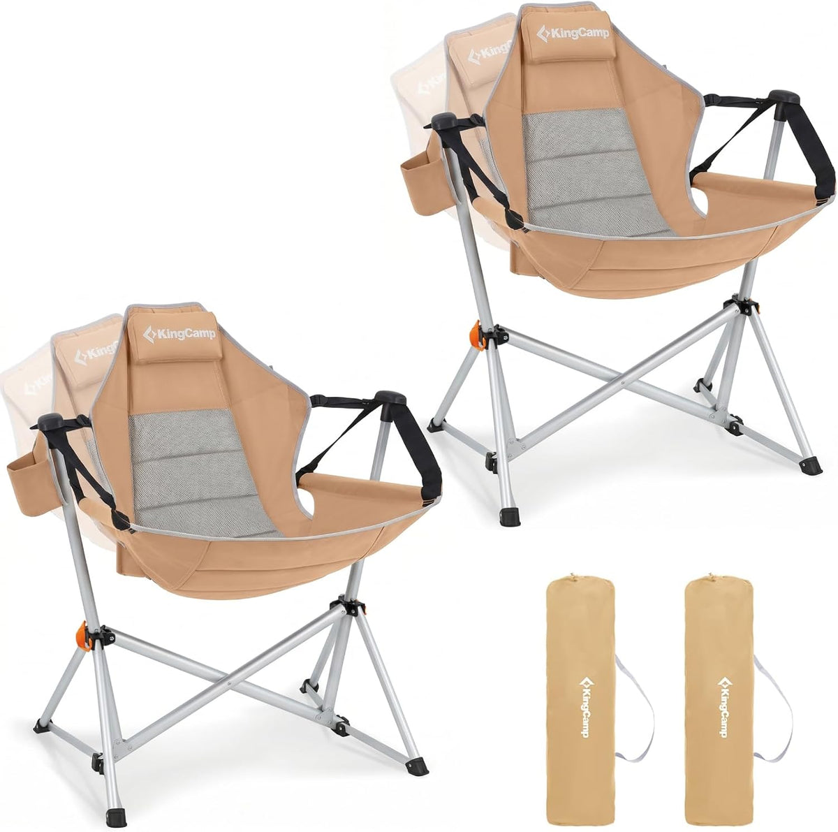 KingCamp Hammock Camping Chair, 400lbs Heavy Duty Swing Chairs for Adults