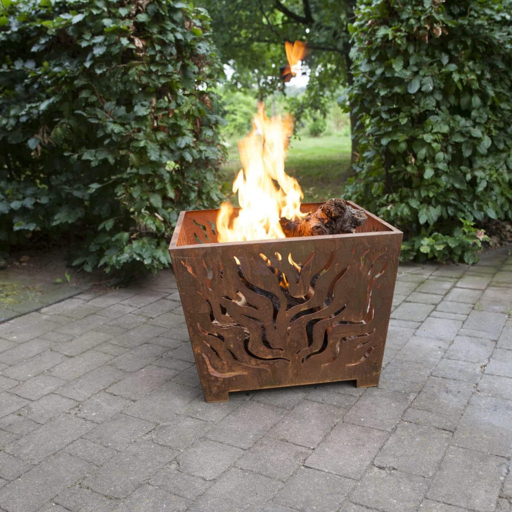 esschert design fire basket with legs, side view