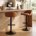 YOUNUOKE Bar Stools Set of 2 Modern Swivel Bar Stools, Brown