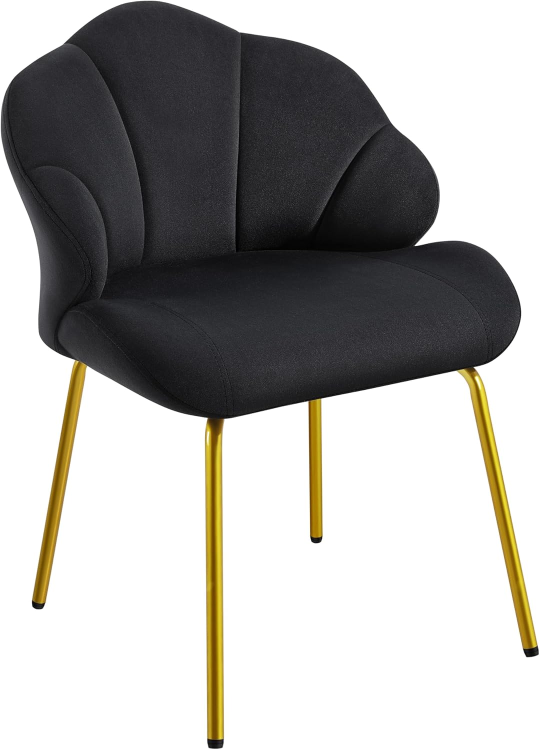 Yaheetech Flower Shape Vanity Chair with Petal Armrests, Black
