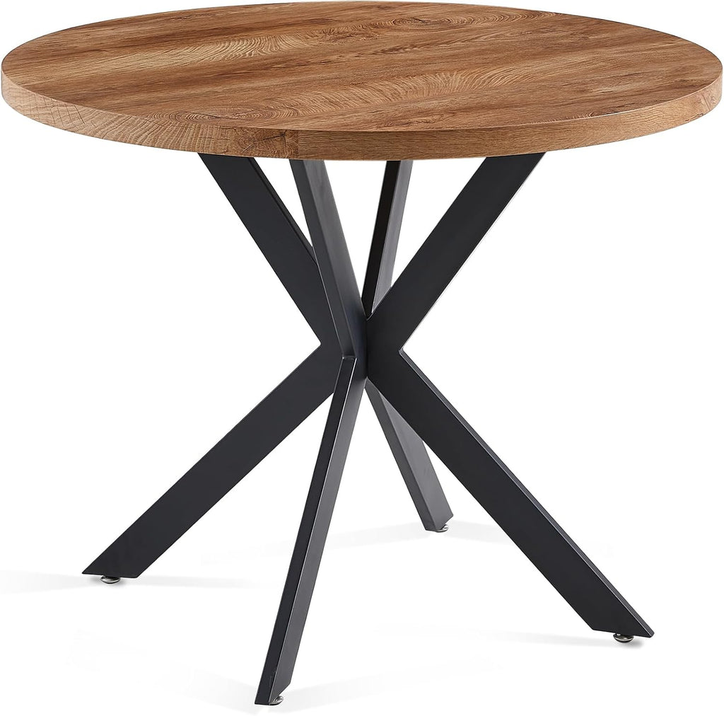 3 Piece Dining Table Set for Small Spaces - Round Kitchen Table Chairs Set of 2 with Yello Velvet Upholstered Chairs -Space Saving Dinette for Kitchen, Dining Room