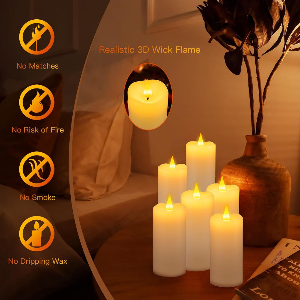 Rechargeable Flameless Candles with Remote and Timer USB-C Candles