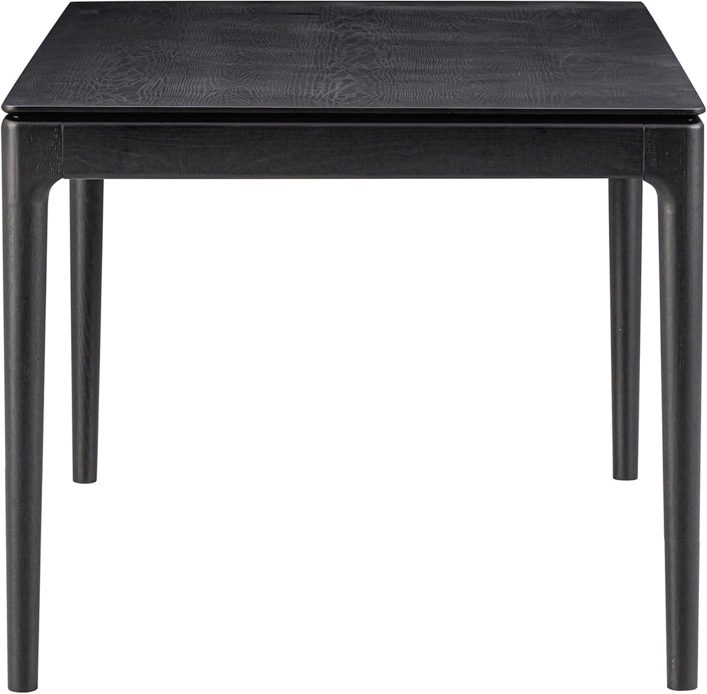 Mingle 55 Inch Modern Rectangular Dining Table, Seats 4-6, Burnt Black