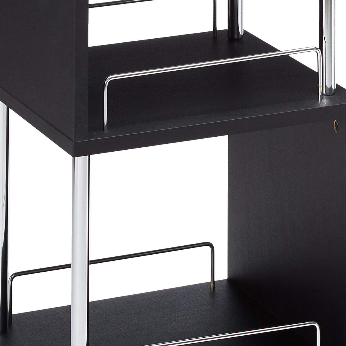 Kings Brand Furniture - Minorca Modern Wine Bar Table w/Shelves (Black)