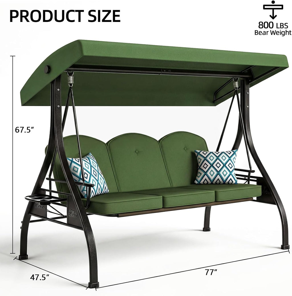 patio swing with canopy convertible outdoor porch swing, package contents