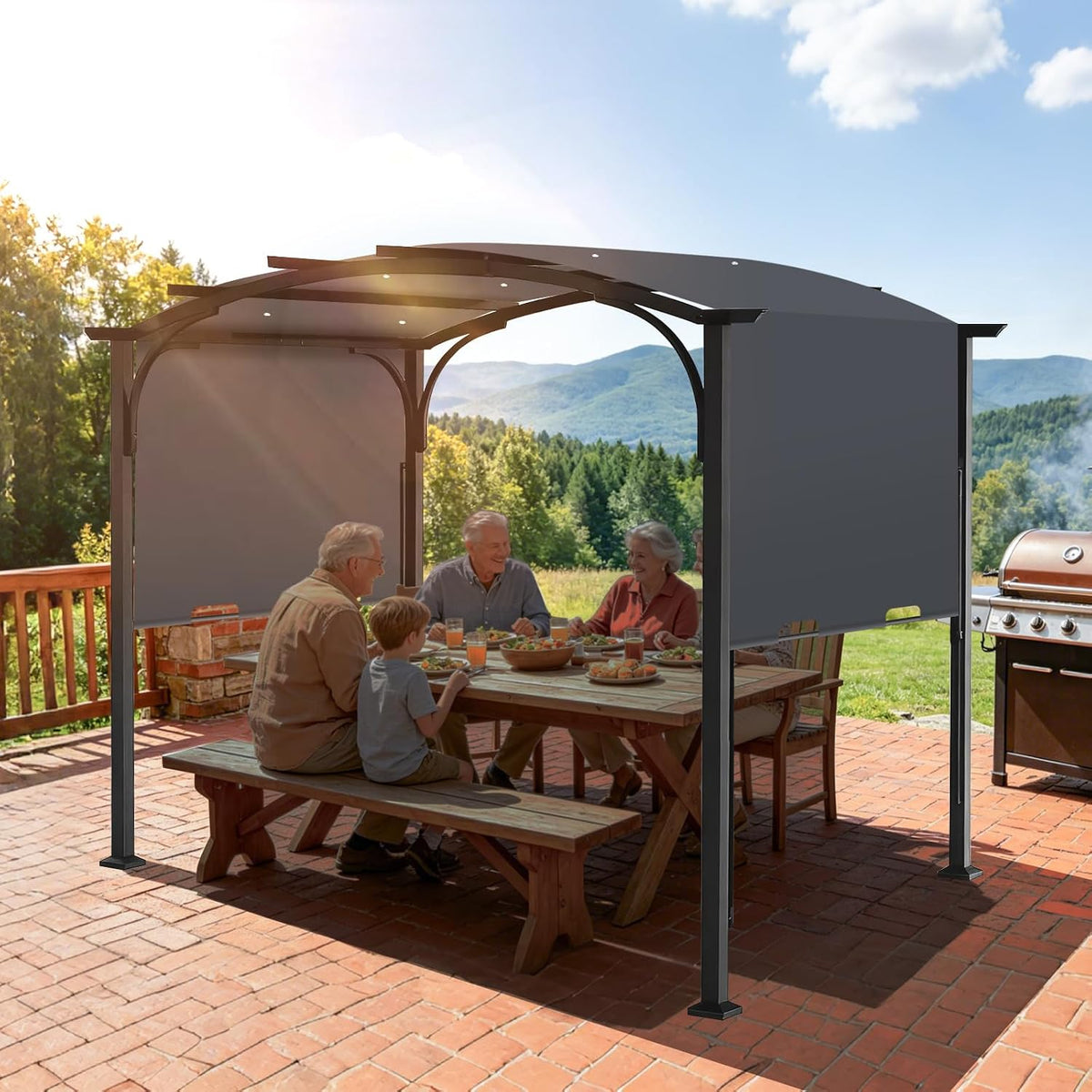 slashome 200 x 103 pergola replacement canopy, fits on a desk or shelf