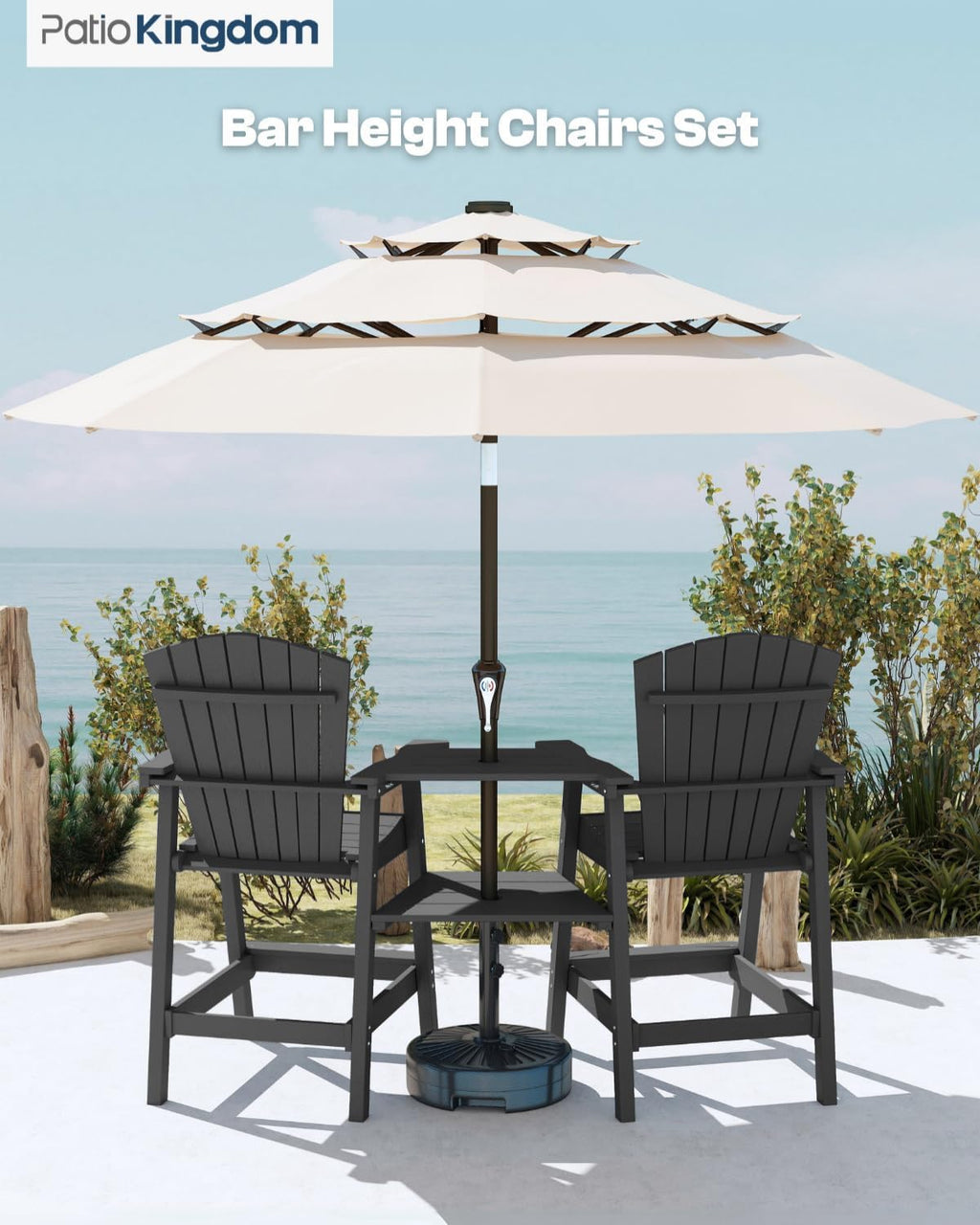 Tall Adirondack Chairs Set of 2,Grey