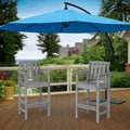 PatioPerk 2-Piece Adirondack Bar Chairs Set for Outdoor Use