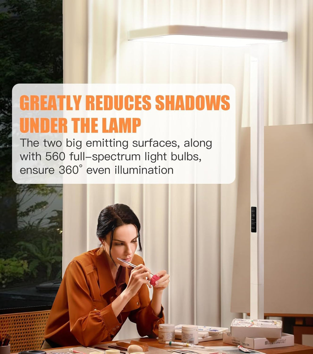 Pure Light Floor Lamp, Motion Sensor, 9500LM, 4000K, Dimmable