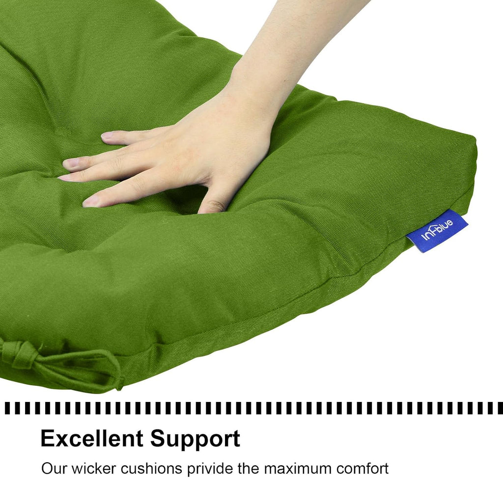 outdoor tufted wicker cushions seat cushions for patio showing dimensions