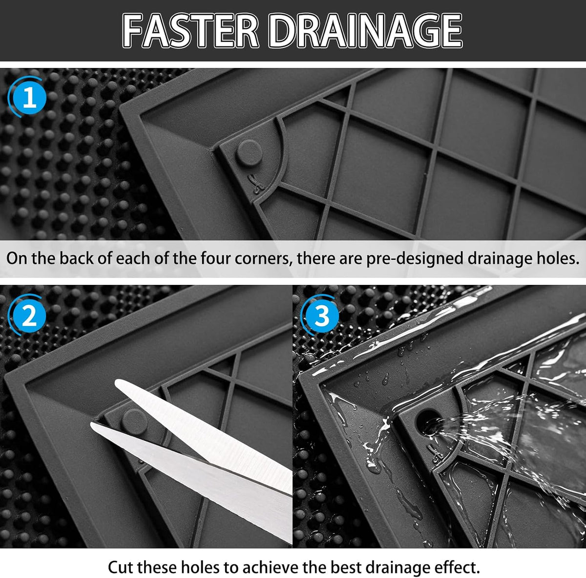 FRAMICS Front Door Mat Outside Entrance, Rubber Door Mats Welcome 24"x36"