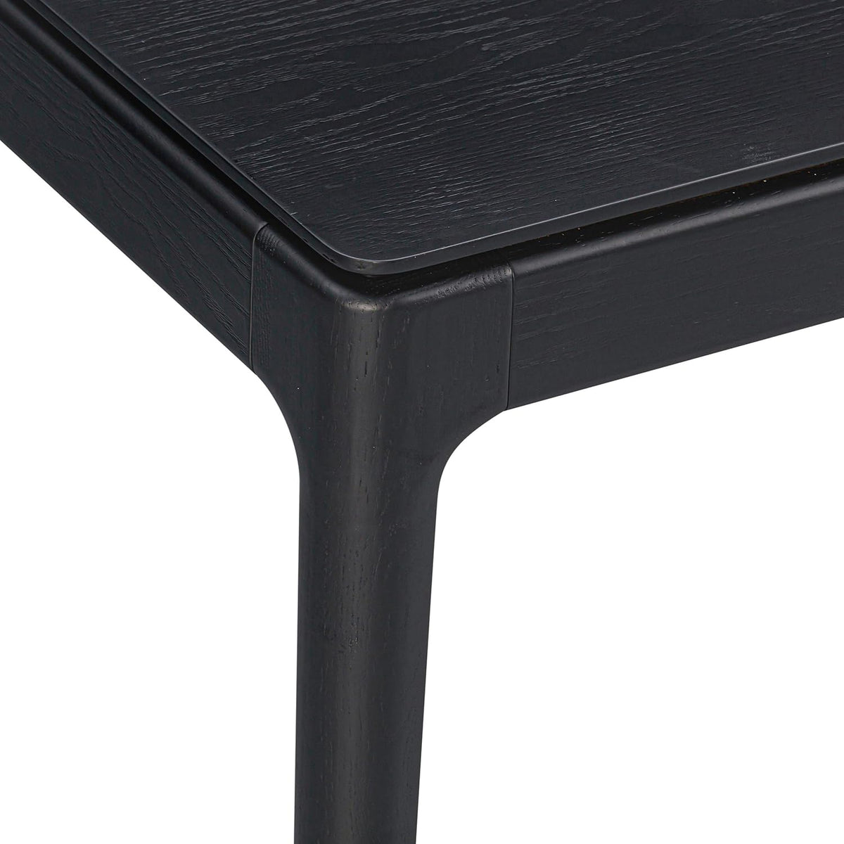 Mingle 55 Inch Modern Rectangular Dining Table, Seats 4-6, Burnt Black