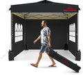 10x10 Pop Up Canopy Tent with 3 Sidewalls, Black