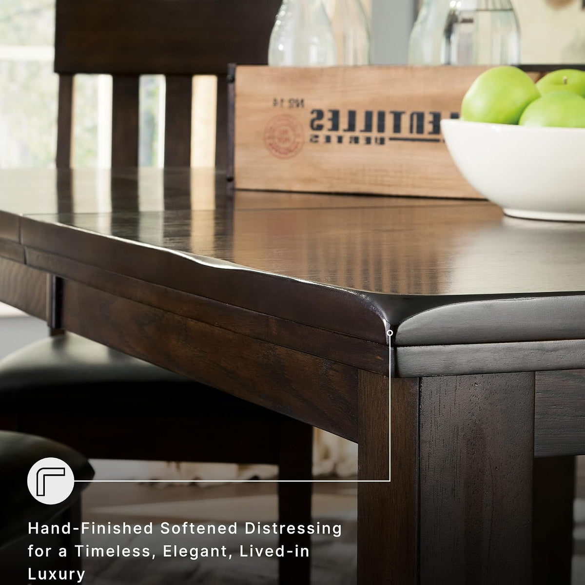 Signature Design by Ashley Haddigan Dining Extension Table, Seats 6-8