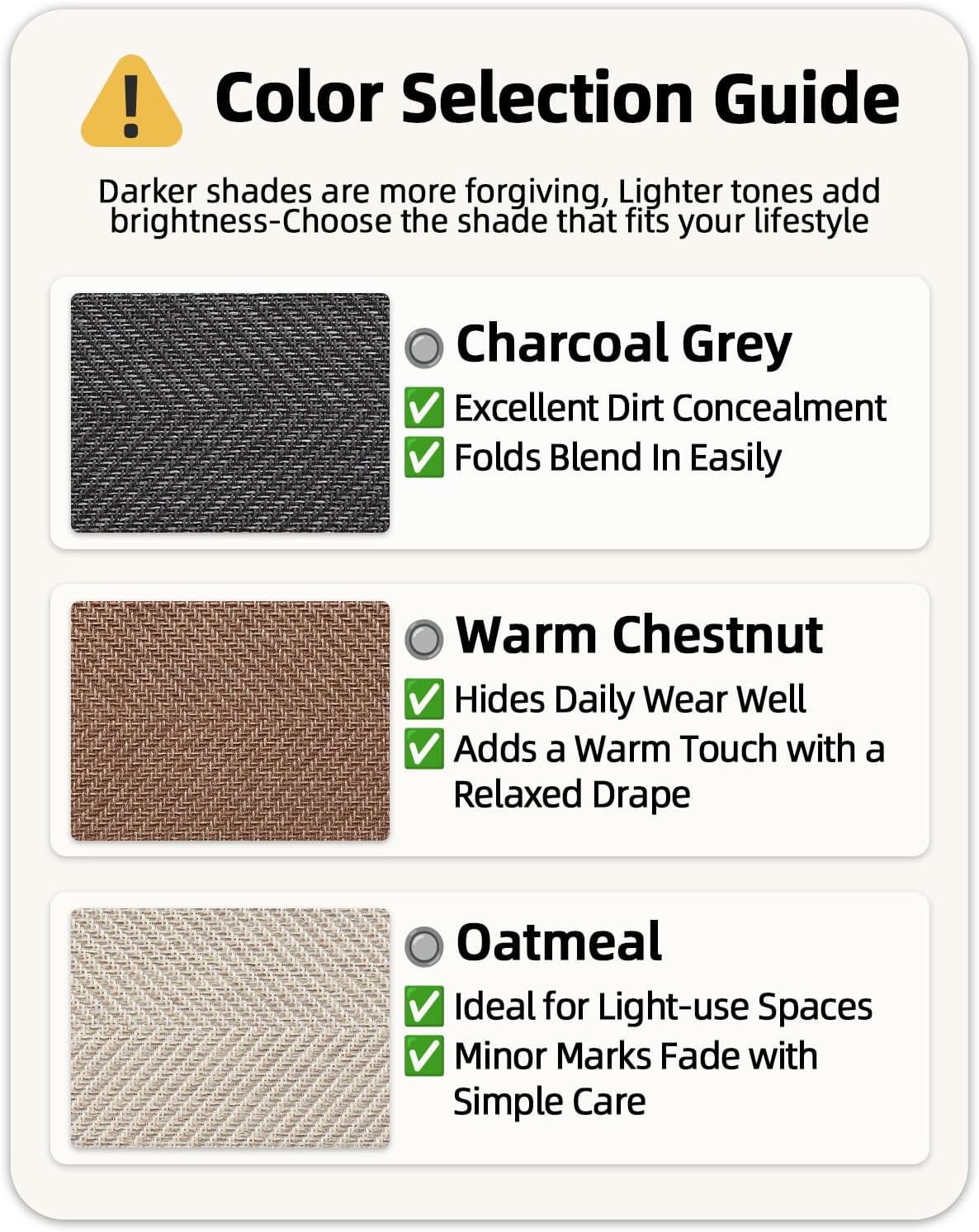 Color&Geometry Ultra Thin Indoor Door Mat 48"x72"Entrance Mat,Warm Chestnut
