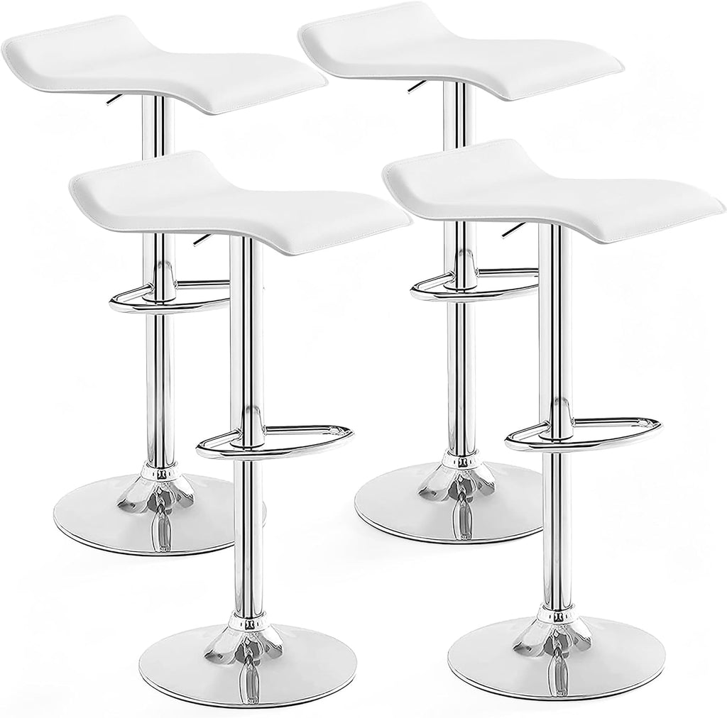 vecelo bar stools set of 4, armless adjustable shown in use