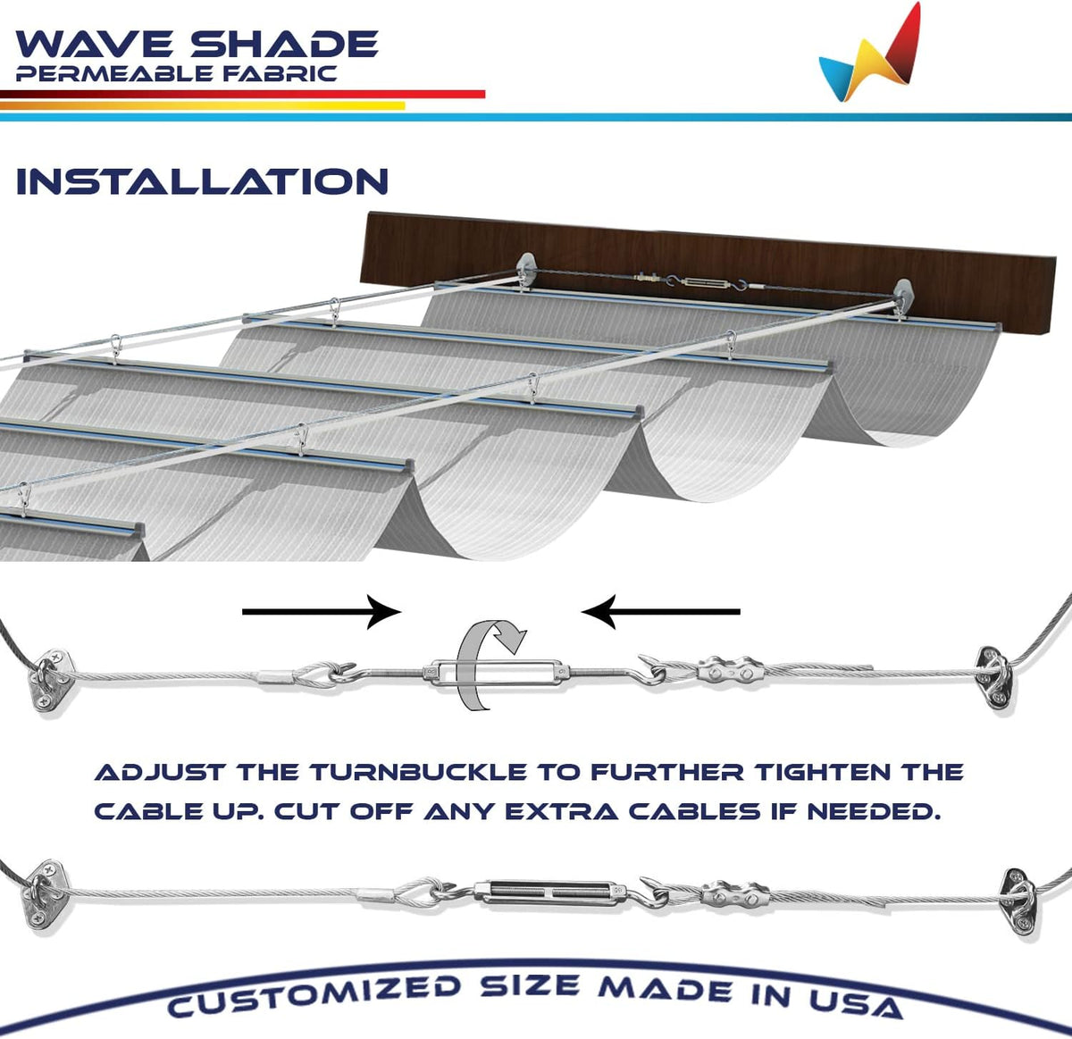 Windscreen4less 4' x 16' Retractable Sun Shade Canopy Cover Sliding Wave Shade Sail for Pergola Patio Deck Yard Gazebo Outdoor (Light Gray)