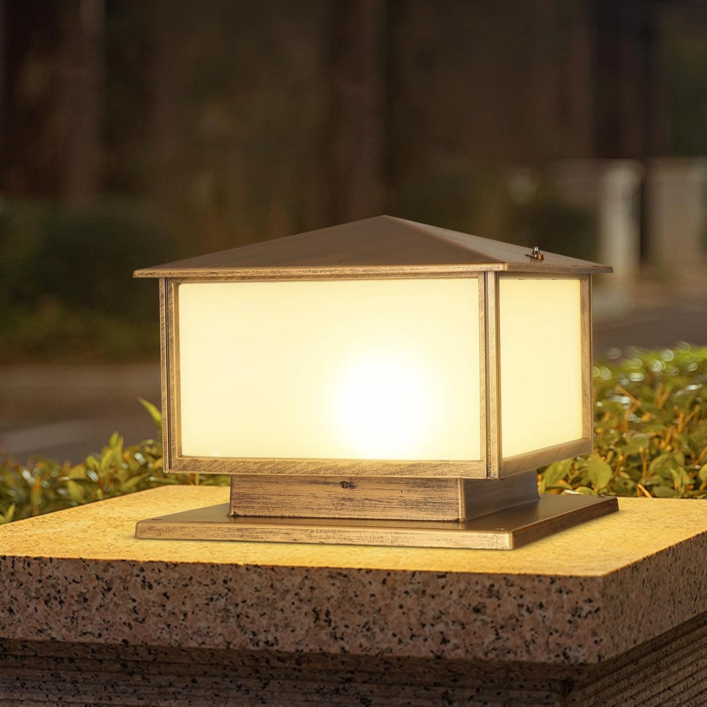 Outdoor Post Lights Hardwired E26 Porch Gate Column Lights with 3000K Bulbs