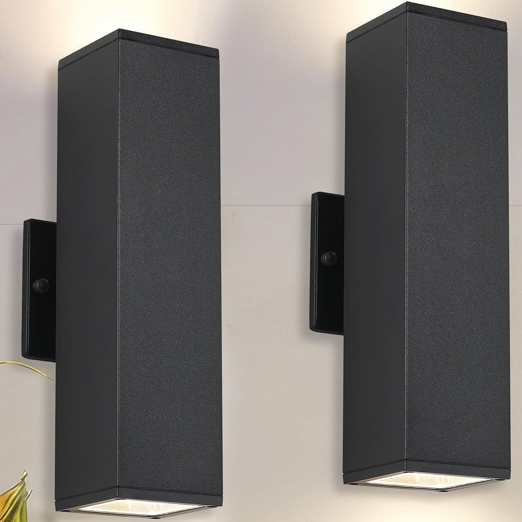 14 in Outdoor Light Fixture Black Outdoor Porch Light,Aluminum