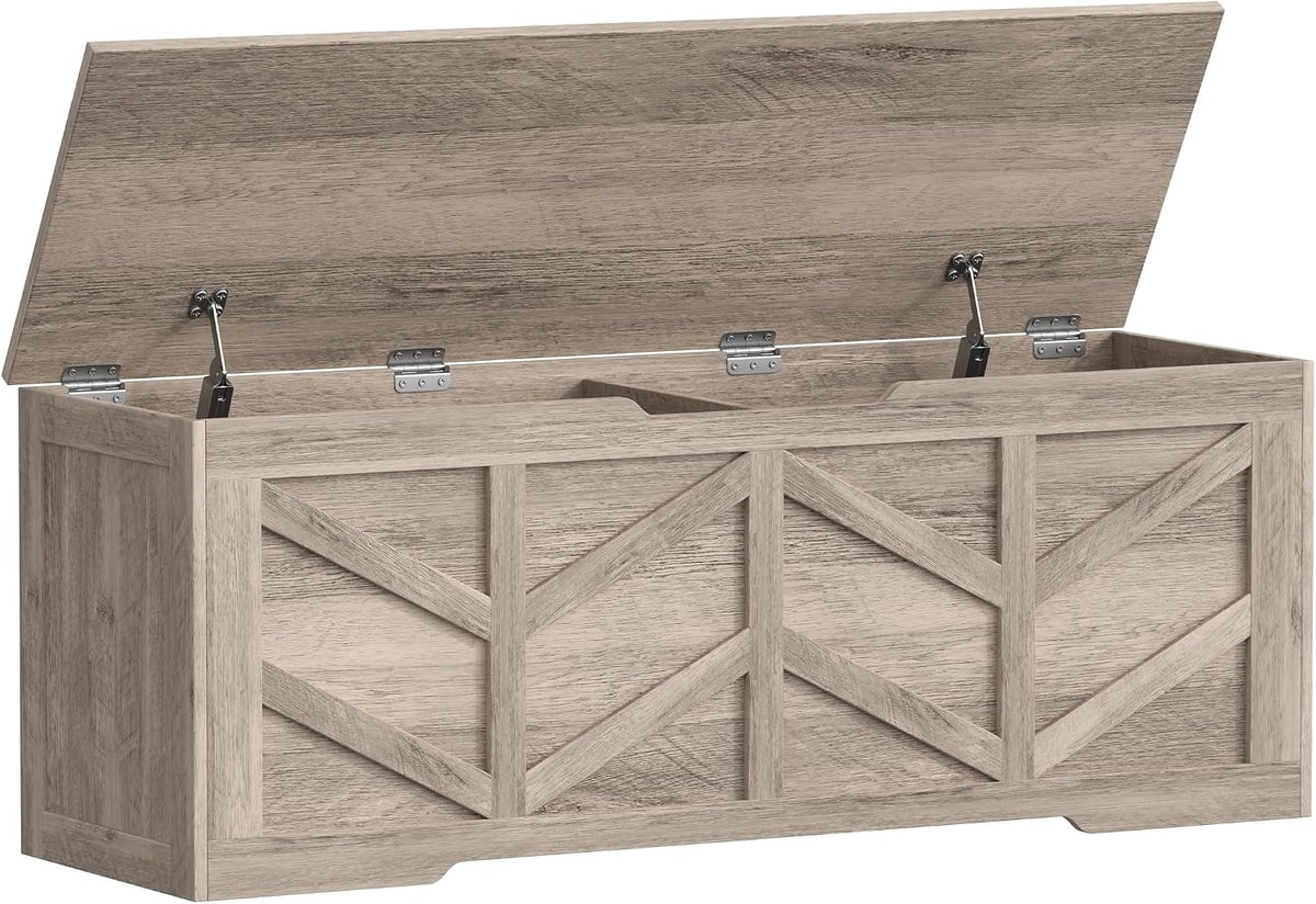 Extra Large Storage Chest, Storage Bench with 2 Safety Hinges