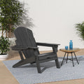 FOOWIN Folding Adjustable Adirondack Chair with Ottoman Set of 2