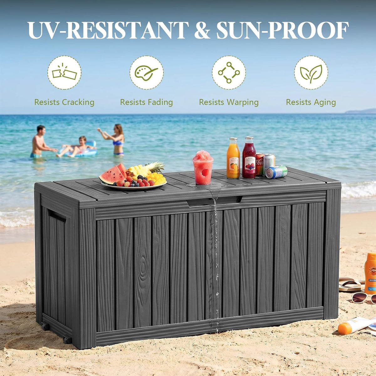 Vixzen 130 Gal Package Delivery Box Lockable Outdoor Storage Boxes
