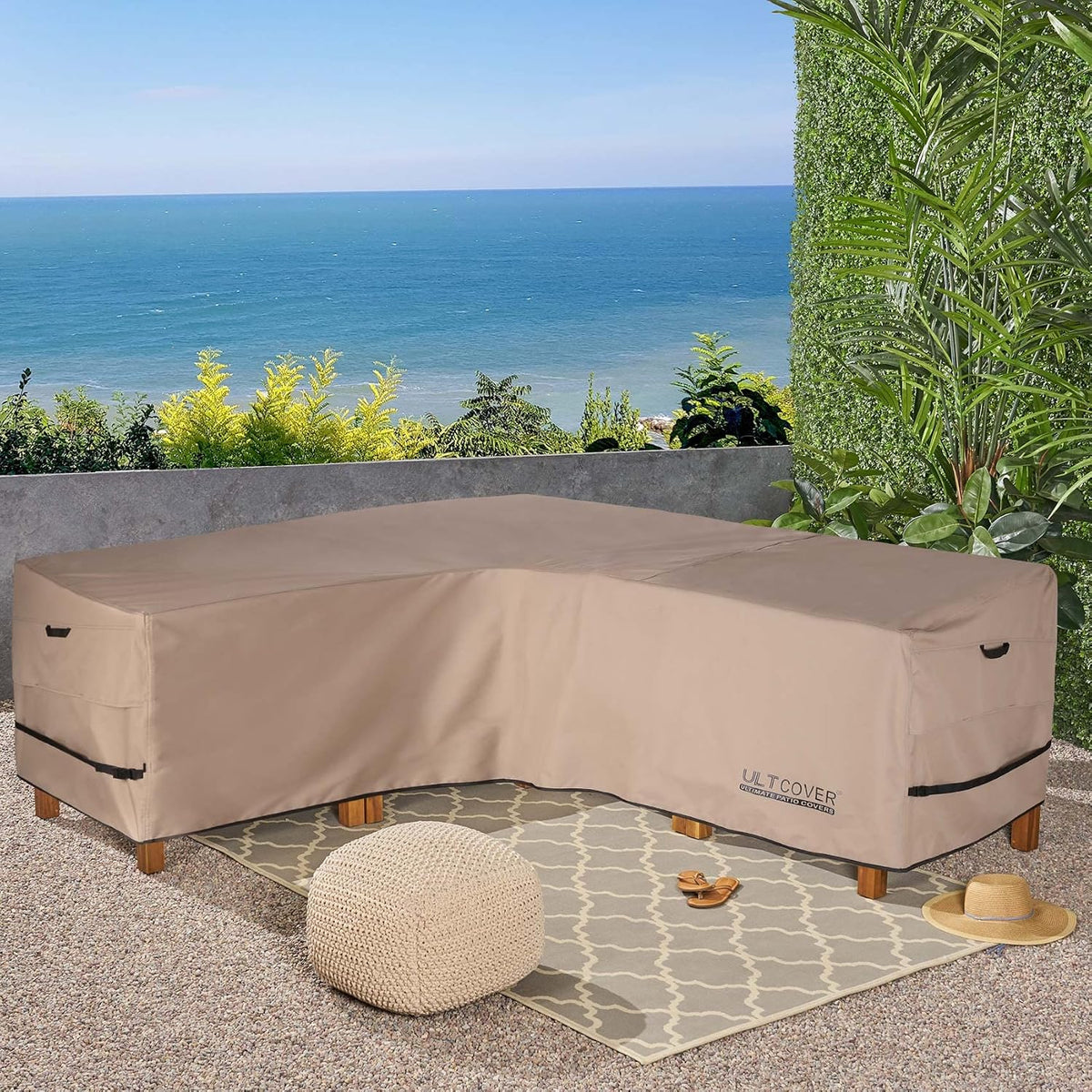 ULTCOVER Waterproof 5-Seater Patio V-Shaped Sofa Cover