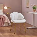 Yaheetech Vanity Chair, Shell-Shaped Accent Chair, White