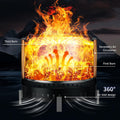 OutVue 19.5 inch Stainless Steel Smokeless Fire Pit with Tote Bag