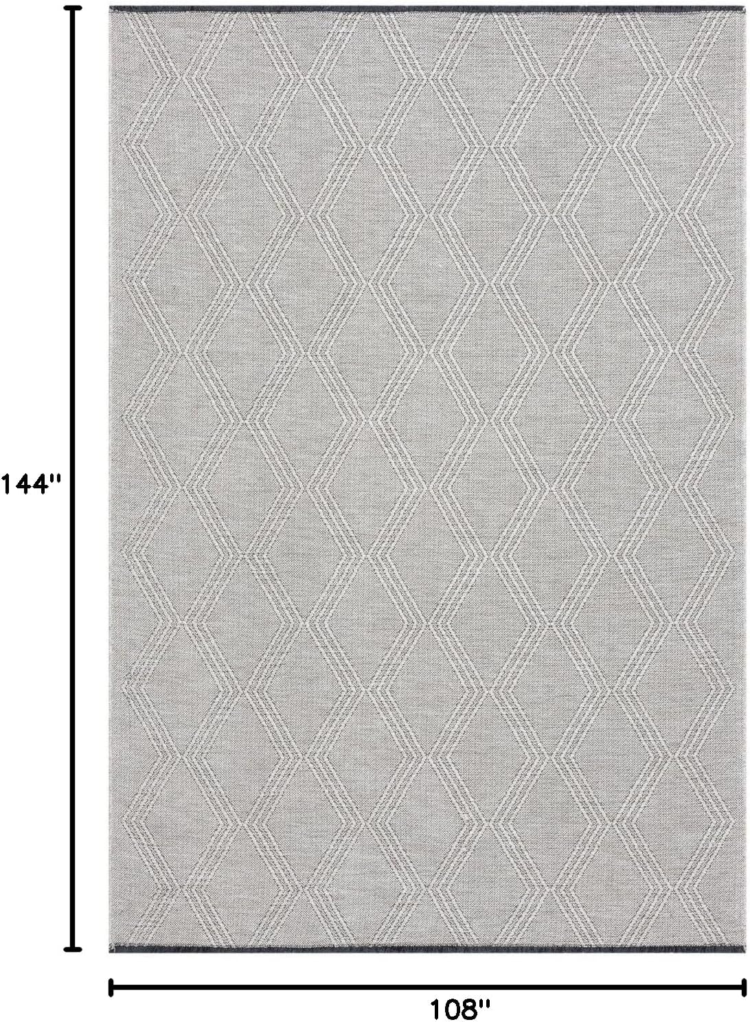 LUXE WEAVERS Modern Farmhouse Washable Area Rug Beige 9x12