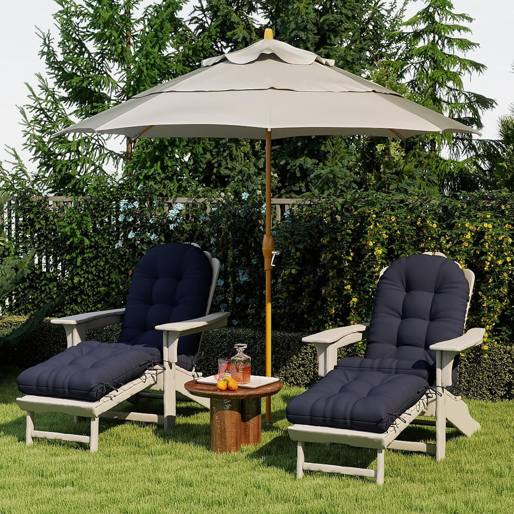 Adirondack Chair Cushions 44x19x4 Inch Set of 2, Dark Blue