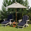 Adirondack Chair Cushions 44x19x4 Inch Set of 2, Dark Blue