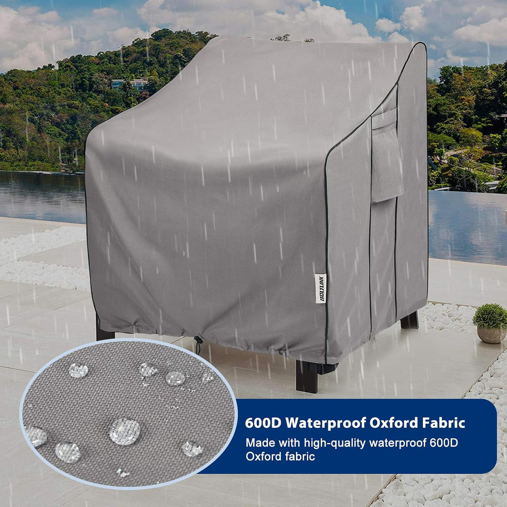 Patio Chair Covers Waterproof, Heavy Duty, 36x37x36 in, 2 Pack