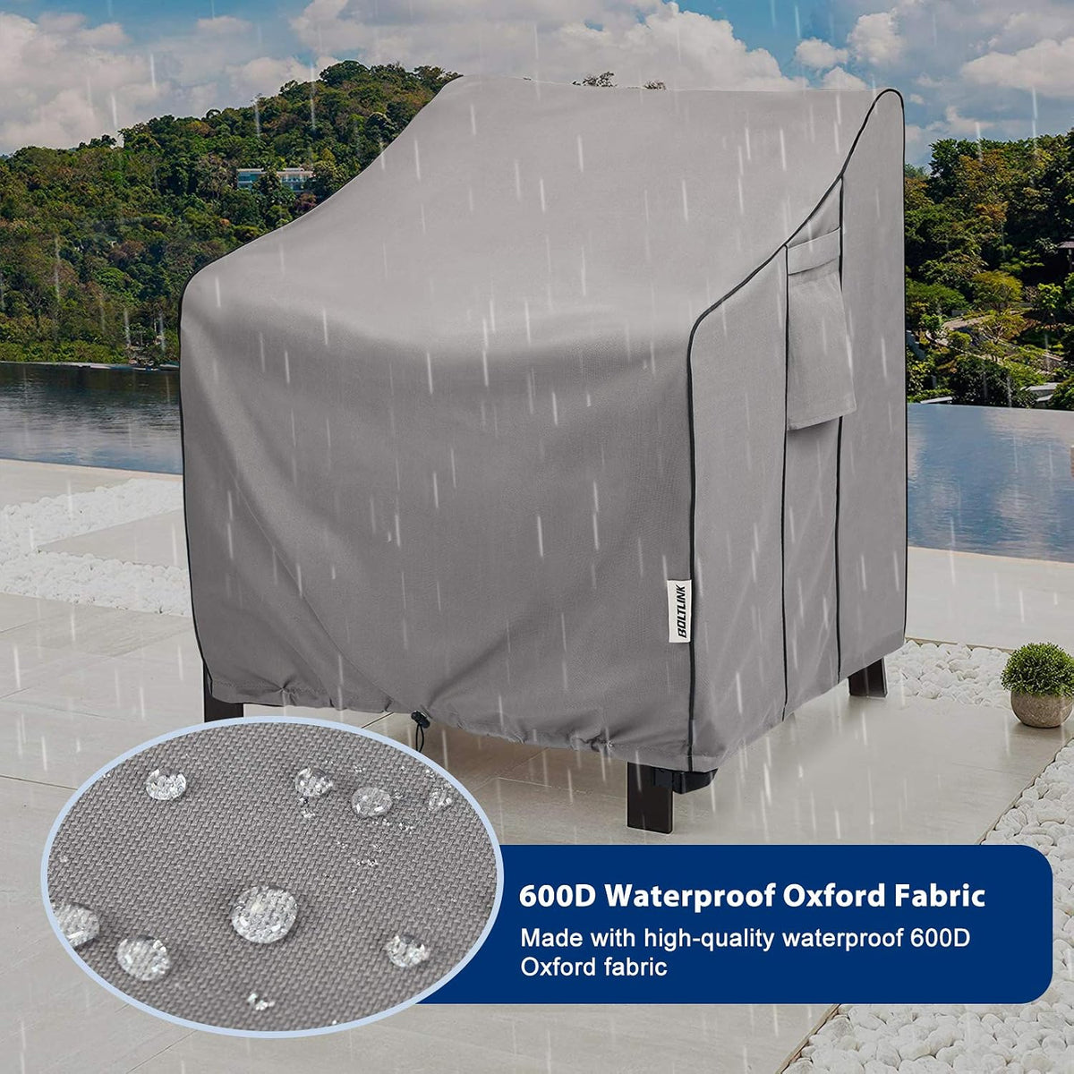 Patio Chair Covers Waterproof, Heavy Duty, 36x37x36 in, 2 Pack