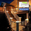 VOLISUN 6Pack Solar Post Cap Lights, 2 Color Modes Deck Lights, White