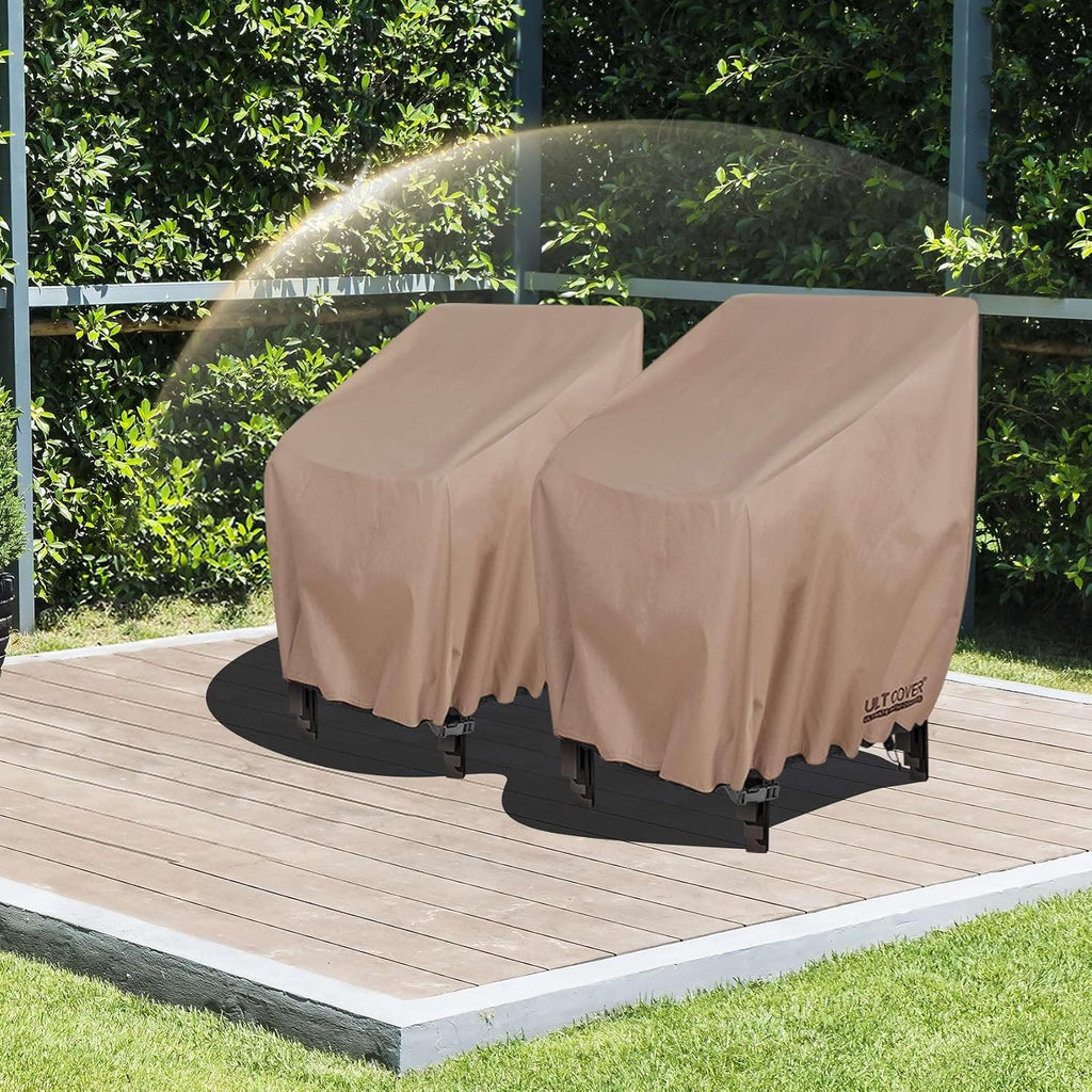 ULTCOVER Stackable Patio Chair Cover 26W x 30D x 45H in, 2-Pack