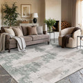 Rugxara 6x9 Green Modern Abstract Washable Rug for Living Room