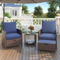 UDPATIO Balcony Furniture, Space-Saving Patio Chairs with Ottoman