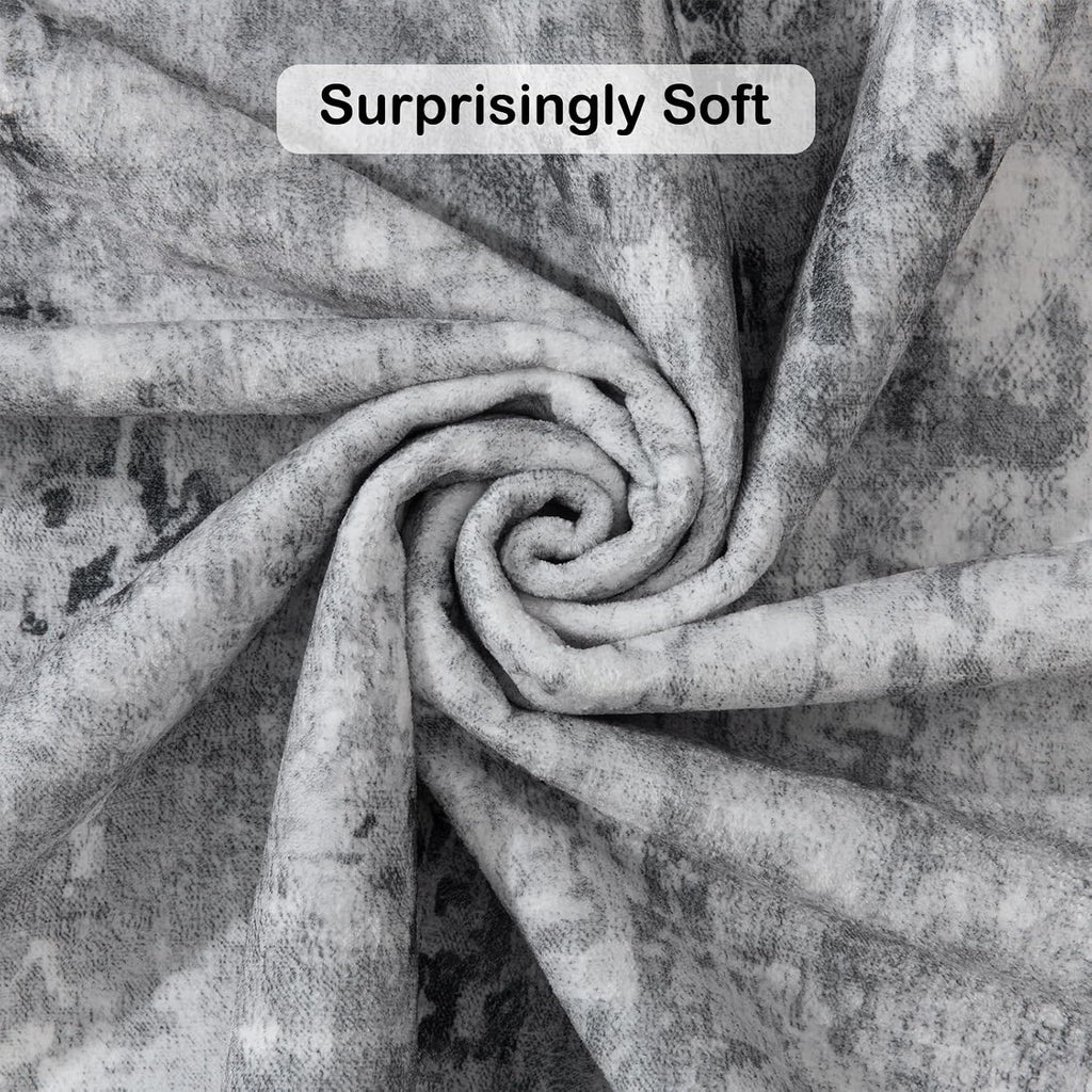 Kelarea Washable Area Rug 6x9, Non-Slip Low Pile Abstract Grey