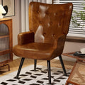 TLSUNNY Accent Chair, Upholstered PU Leather Living Room Chairs