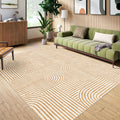 LUXRUG Washable Area Rug 5x7 Boho Non-Slip Modern Orange Living Room Rug