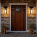 Outdoor Wall Light Fixtures, Waterproof Front Porch Light, Modern Exterior Lighting with E26 Socket, Wall Sconce Lantern Lamp, Black Outside Light for Front Door, House, Garage, Patio (2 Pack)