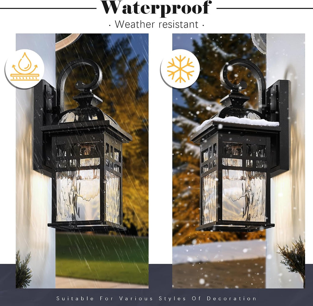 Exterior Lantern Lights 2 Pack Garage Light Lanterns