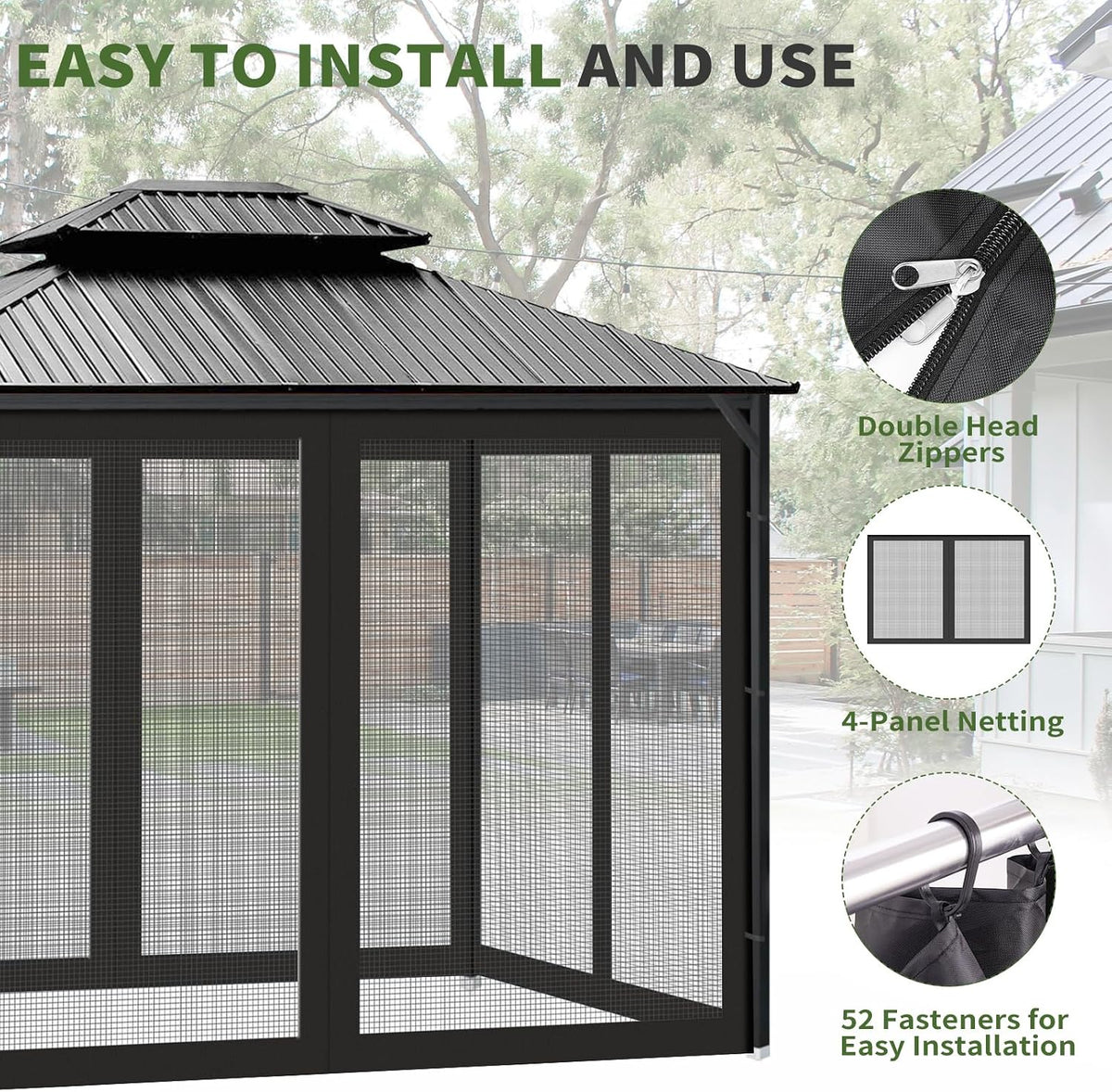 10' x 10' gazebo & pop up canopy showing dimensions