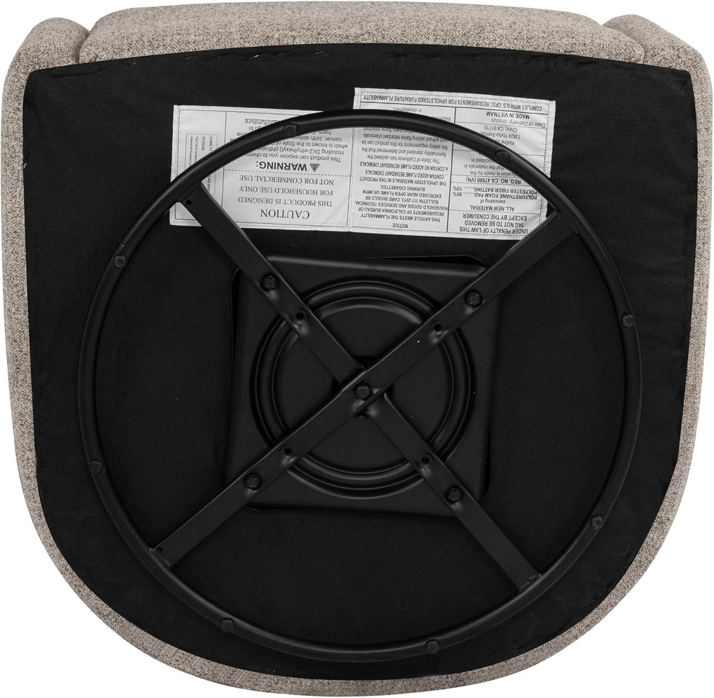 HomePop 360° Swivel Barrel Accent Chair - Midtone Gray Fabric