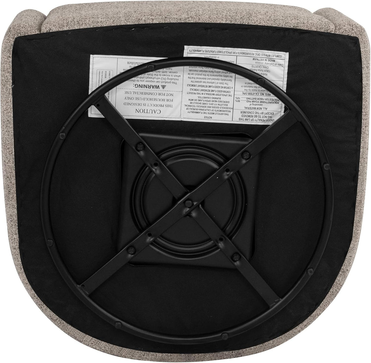 HomePop 360° Swivel Barrel Accent Chair - Midtone Gray Fabric