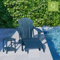GREENVINES Adirondack Ottoman Set of 2, HDPE Plastic, Blue